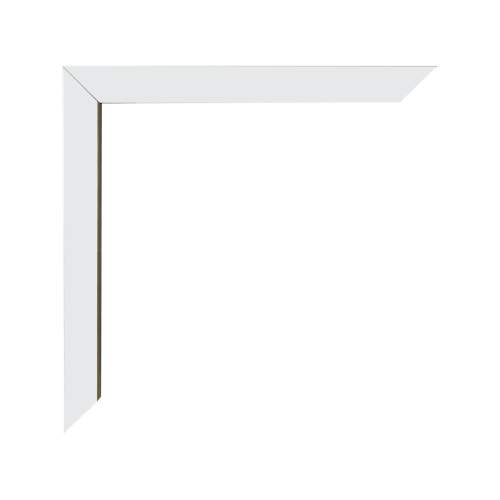 White 2cm Flat Frame